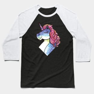 Rainbow Cute Blue Magical Unicorn - Funny Dabbing Unicorns Baseball T-Shirt